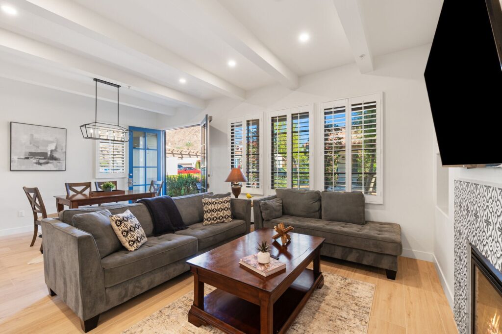 living room in our villas in la quinta