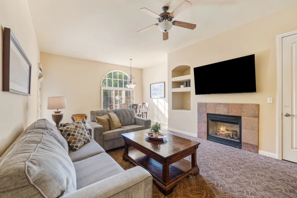 living room in one of our vacation rentals in La Quinta, California